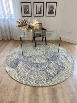 Tapis en laine rond PS 2017 par Kate & Joel Booy pour Ikea, années 2010.