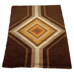 Tapis en laine série Grafik 100 par S. Doege, Allemagne 1970