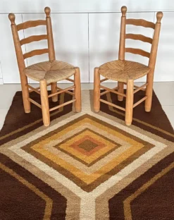 Tapis en laine série Grafik 100 par S. Doege, Allemagne 1970