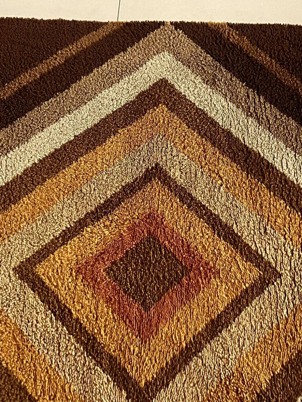 Tapis en laine série Grafik 100 par S. Doege, Allemagne 1970