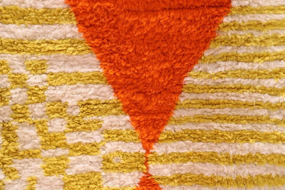 Tapis en laine tissé à la main coloré, 300 x 95 cm - R310