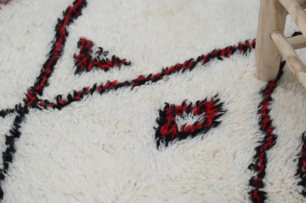 Tapis en laine tissé à la main coloré, 155 x 100 cm - P483