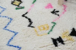 Tapis en laine tissé à la main coloré, 145 x 105 cm - P426