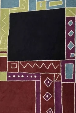 Tapis en laine tufté à la main 