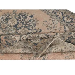 Tapis en laine turc fait main vintage avec design de médaillon pour salon