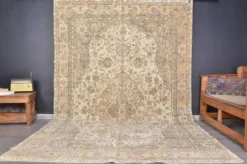 Tapis en laine turc Oushak vintage sku 2362
