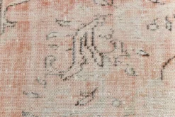 Tapis en laine turc vintage fait main en rose blush atténué, 191x316 cm