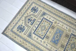 Tapis en laine turque beige et bleu sku 2290.
