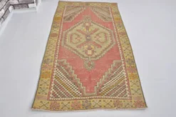 Tapis en laine turque orange et rouge sku 2490