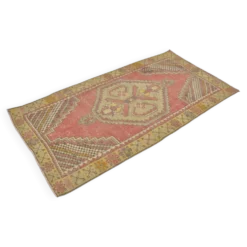 Tapis en laine turque orange et rouge sku 2490