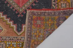 Tapis en laine turque rouge et orange sku 2493