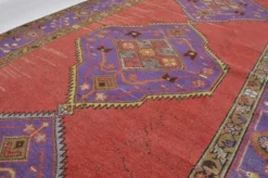 Tapis en laine turque rouge et bleu sku 1207