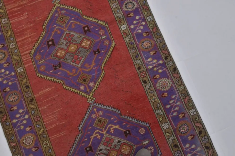 Tapis en laine turque rouge et bleu sku 1207