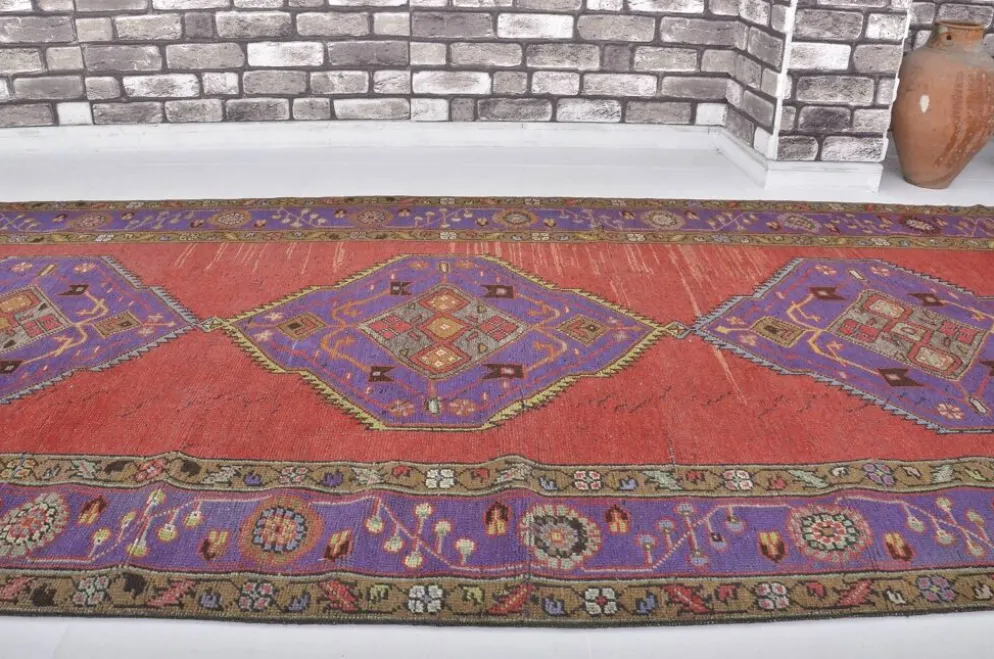 Tapis en laine turque rouge et bleu sku 1207