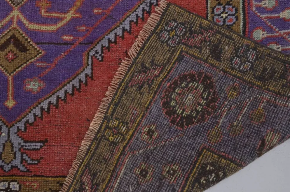 Tapis en laine turque rouge et bleu sku 1207