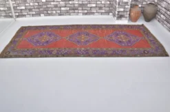 Tapis en laine turque rouge et bleu sku 1207