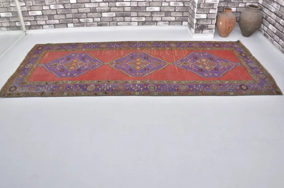 Tapis en laine turque rouge et bleu sku 1207