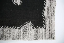 Tapis en laine vintage, tapisserie murale, art textile moderne du milieu du siècle, 75x105 cm