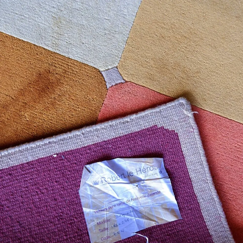 Tapis en velours de laine "Robert Le Héros" Paris - années 90
