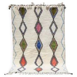 Tapis fait main coloré, 255 x 155 cm - AZ829
