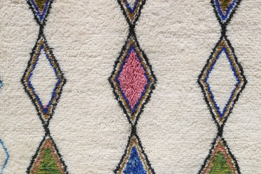 Tapis fait main coloré, 255 x 155 cm - AZ829