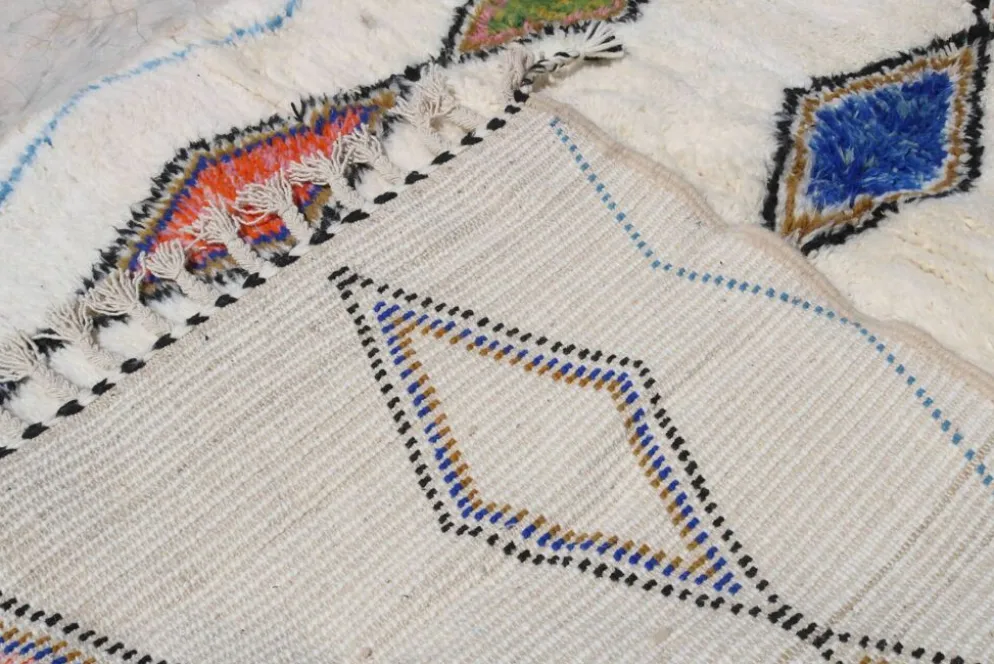 Tapis fait main coloré, 255 x 155 cm - AZ829