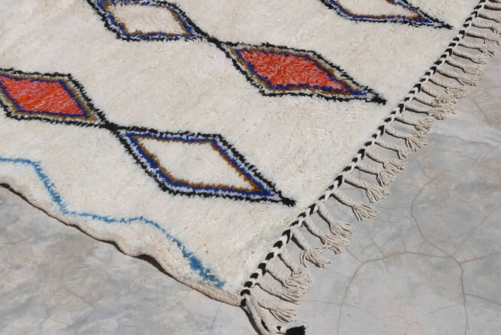 Tapis fait main coloré, 255 x 155 cm - AZ829