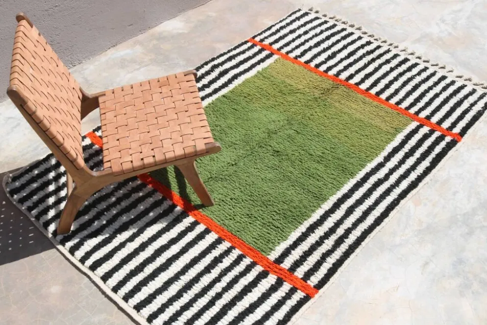 Tapis fait main coloré, 240 x 155 cm - AZ833