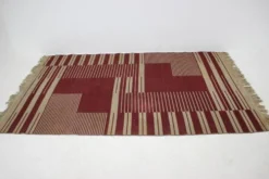 Tapis géométrique abstrait moderniste rare d'Antonín Kybal, 1948