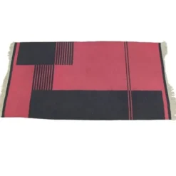 Tapis géométrique moderniste Kilim des années 1950