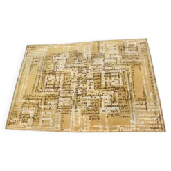 Tapis géométrique moderniste, Tchécoslovaquie, années 1960