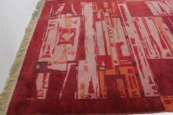 Tapis géométrique tchécoslovaque, années 1950