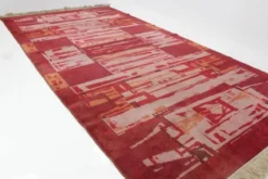 Tapis géométrique tchécoslovaque, années 1950