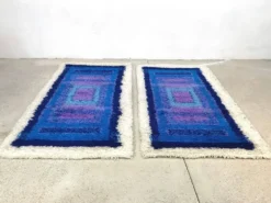 Tapis graphiques abstraits modernes de Gilde, Allemagne, années 1960, ensemble de 2.