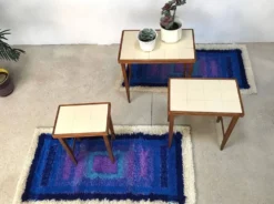 Tapis graphiques abstraits modernes de Gilde, Allemagne, années 1960, ensemble de 2.