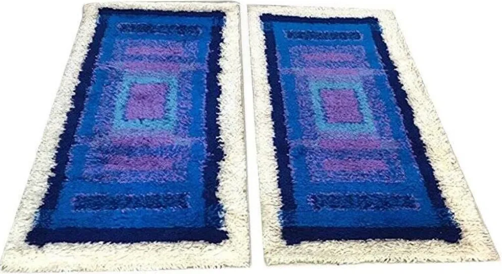 Tapis graphiques abstraits modernes de Gilde, Allemagne, années 1960, ensemble de 2.