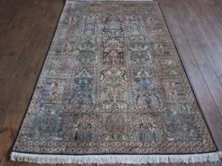 Tapis Indien Cachemire soie fait main 196x122cm