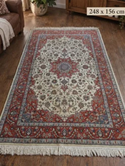 Tapis Indo Tabriz fait main 246x158cm