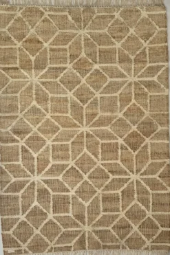 Tapis Jute Coton Tissé Main Naturel – Sarva Casa Pari