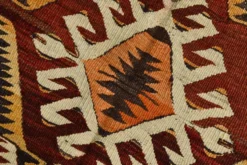 Tapis kilim anatolien aux couleurs délavées rouge et orange, 5 x 9, 150 x 271 cm