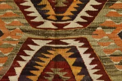 Tapis kilim anatolien aux couleurs délavées rouge et orange, 5 x 9, 150 x 271 cm