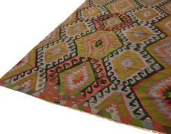 Tapis kilim anatolien vintage fait main turc 198 cm x 320 cm