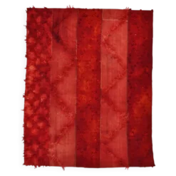 Tapis Kilim Anatolien Vintage Turc, Teintes de Rouge Vin Décor Boho