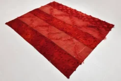 Tapis Kilim Anatolien Vintage Turc, Teintes de Rouge Vin Décor Boho