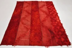 Tapis Kilim Anatolien Vintage Turc, Teintes de Rouge Vin Décor Boho