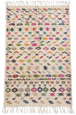 Tapis Kilim berbère marocain en laine multicolore – 267 × 165 cm