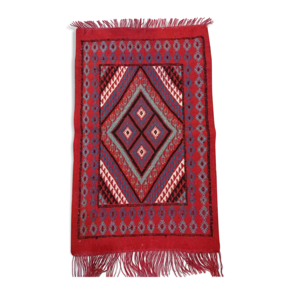 Tapis kilim berbère rouge 60x100cm