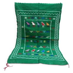 Tapis Kilim berbère tissé à la main : Petit tapis d'appoint tribal marocain