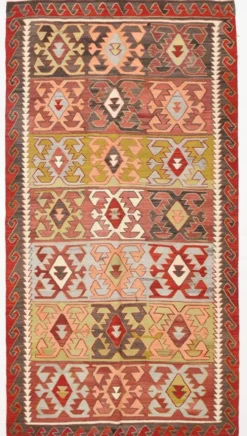 Tapis Kilim de style rare 5x10, tapis de salon 163x309 cm