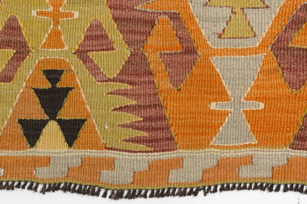Tapis Kilim en laine anatolien vintage sku132